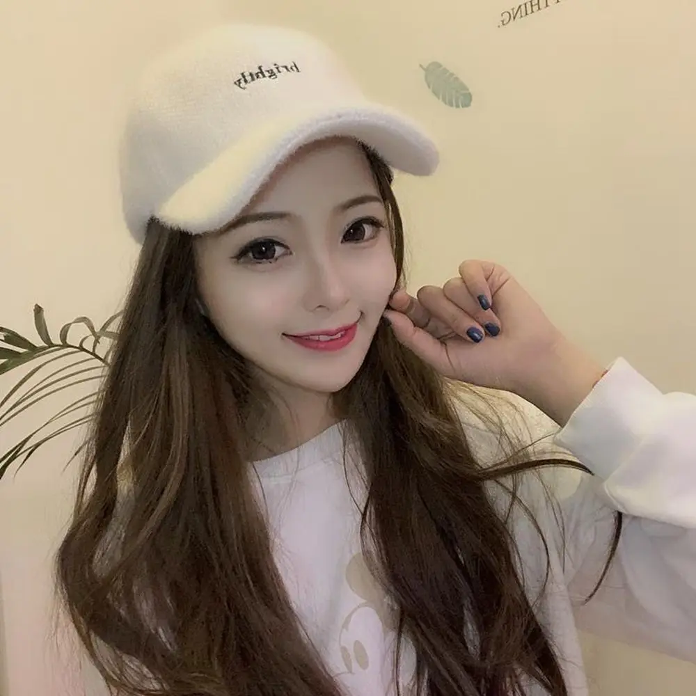 

Регулируемые шапки с вышивкой в стиле хип-хоп на осень и зиму, бейсболки в Корейском стиле, шапки из овечьей шерсти