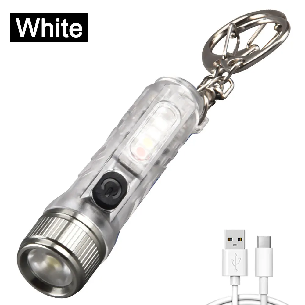 S11 Flashlight Mini Keychain Flash Lamp UV Light Magnetic 11 Light Modes Torch With USB TypeC Rechargeable IPX6 Waterproof pocket flashlights Flashlights