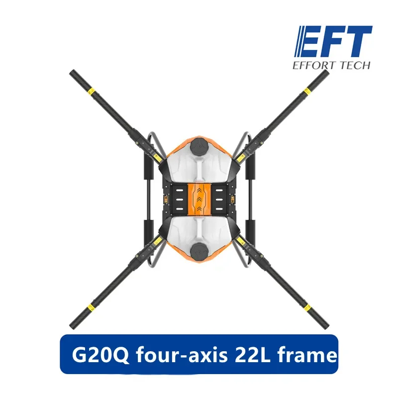 

EFT G20Q Quad Axis 22L 22kg Agricultural Spray Drone Frame G20Q 1913mm Wheelbase Folding Frame Drone