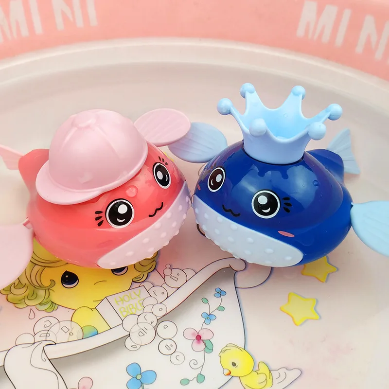 Baby Bath Toys Bathing Cute Swimming Globefish Crown Pool Beach Classic Chain Clockwork Water Toy For Kids Water Playing Toys
