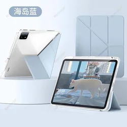 Universal Y - Fold Clear Tablet Cover with Smart Features - Tab A11Plus 11inch (Light blue)