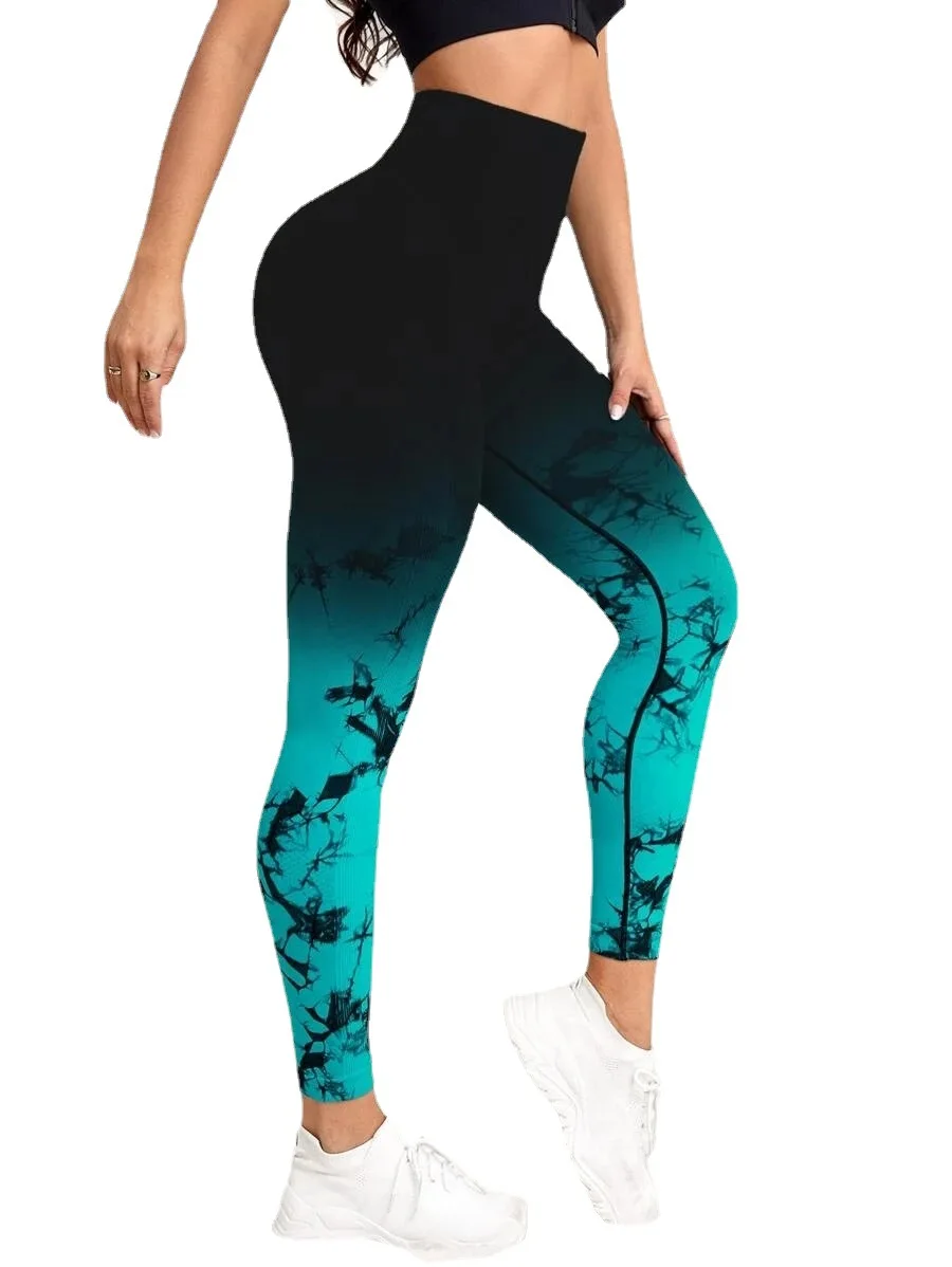 

Seamless Leggings Yoga Pants Women Push Up Sports Fitness Joggings Gradient High Waist Gym Workout Scrunch Butt Running Leggings