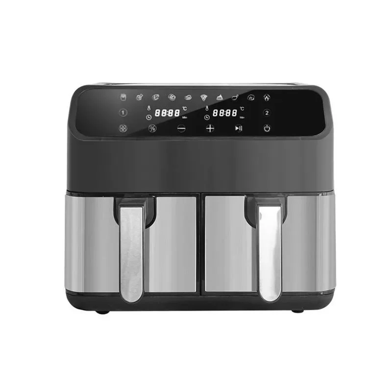 Double Boiler Air Fryer - 8L Large Capacity, Double Compartment, Multifunctional Electric Fryer for Home Use air fryers