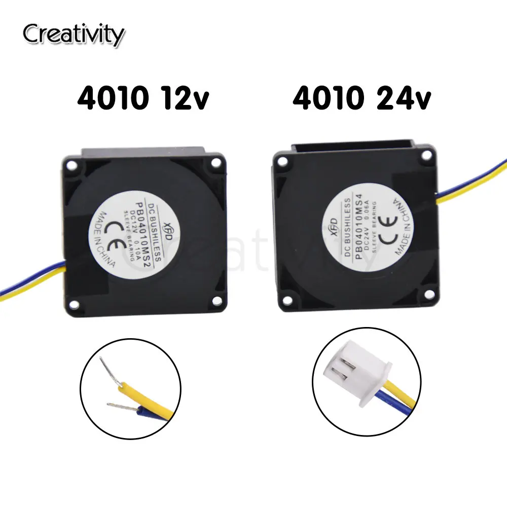 Impressora 3d Ventilador de Refrigeração 4010 Ventilador Axial Ventilador Ventilador sem Escova Ventilador de Refrigeração Silencioso dc 12v 24v para Ender3 Extrusora cr 10 Impressora 3d - Imagem 5