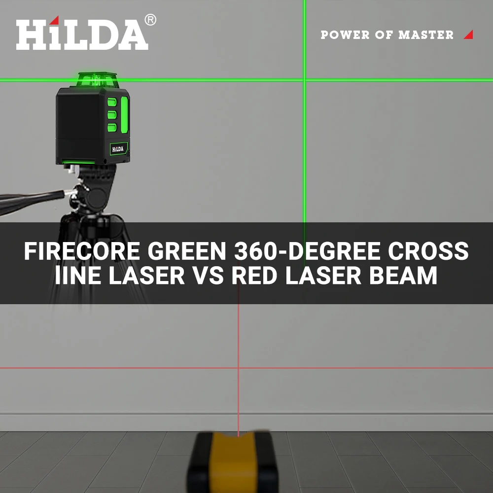 Laser Level HILDA 5 Lines Laser Level Self-Leveling Meter Cross Green Level Laser Horizontal & Vertical Measuring Tools