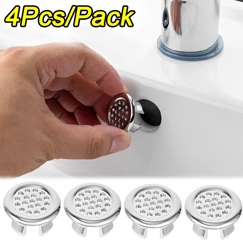 4PCS-Plastic-Bathroom-Kitchen-Basin-Sink-Overflow-Cover-Ring-Insert ...