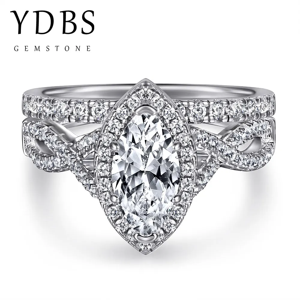 

Кольцо обручальное с муассанитом и бриллиантом, 1,0 карат, 5 х10 мм