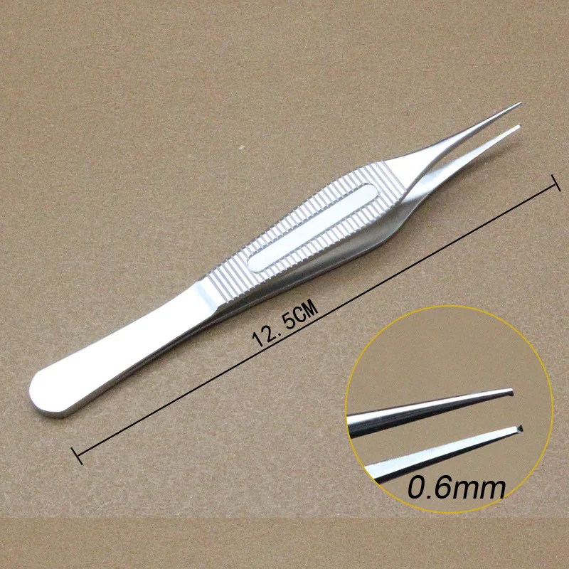 Tissue Forceps Teethed Forceps Platforms 120mm Ophthalmic Tweezers Surgical Instruments Stainless steel 1pcs ophthalmic tool,surgical instruments,capsulorhexis forceps