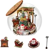 DIY Wooden Miniature Model Kit Mini Bottle Christmas Prologue Doll Houses 3D Puzzle Dollhouse With Furniture for Friends Gifts 1