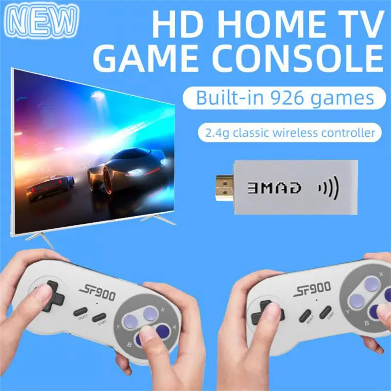 Vilcorn 미니 무선 Everdrive 게임 스틱 콘솔, SNES NES HDMI 호환 내장, SFC 드라이브용 3900 + 레트로 BR 게임