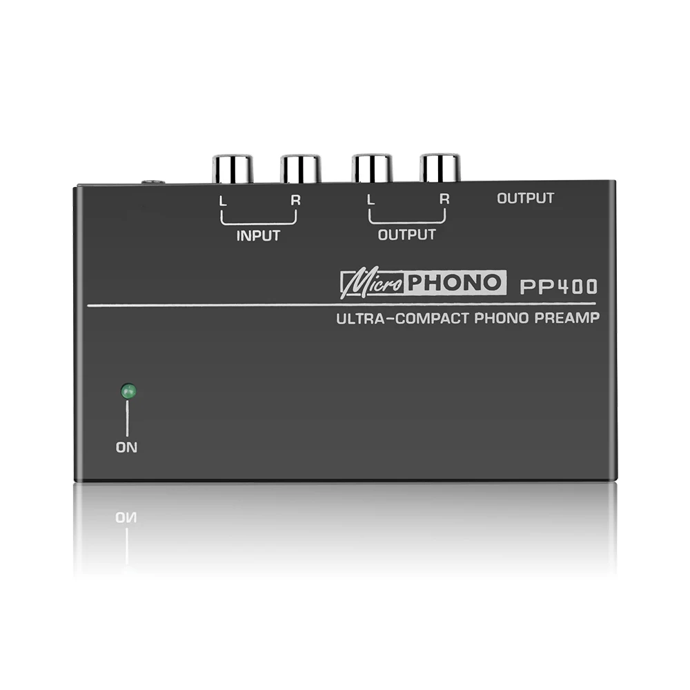 PP400 Ultra-Compact Phono Preamp Preamplifier Home Mini Audio Amplifier with RCA
