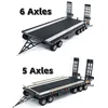 RC Metal Full Trailer 6 Axles 5 Axles for 1/8 1/10 1/12 1/14 RC Tractor Truck Excavator Crawler Car Remote Control Vehicle Model 1
