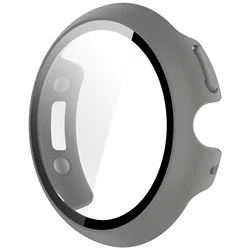 Premium Protective Case with Screen Protector Glass for Smartwatch - Bumper Accessories (GRAY)