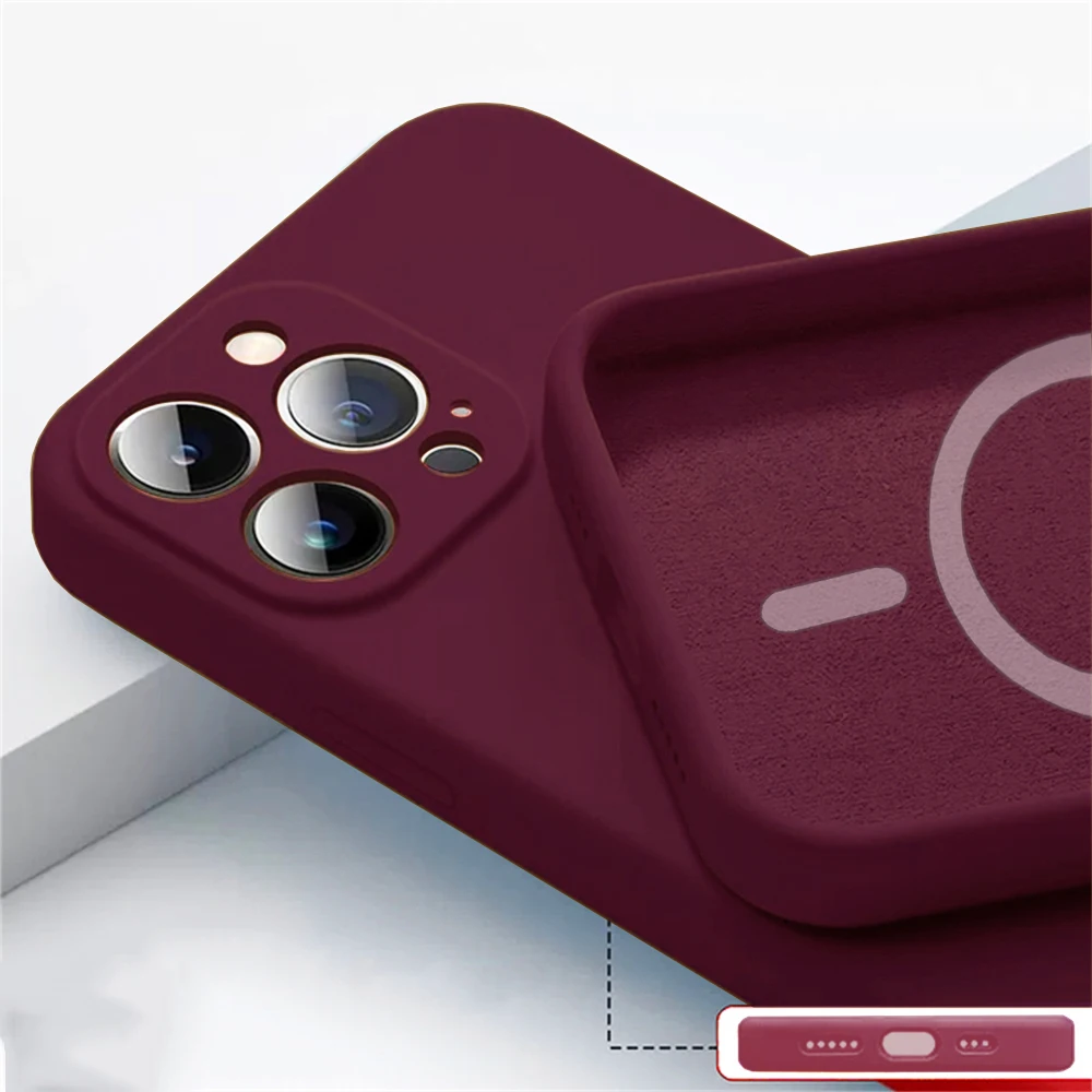 ตัวเลือกสินค้า เคสซิลิโคนเหลวแม่เหล็ก Magsafe สำหรับ iPhone 14/13/12 คุณภาพดี
