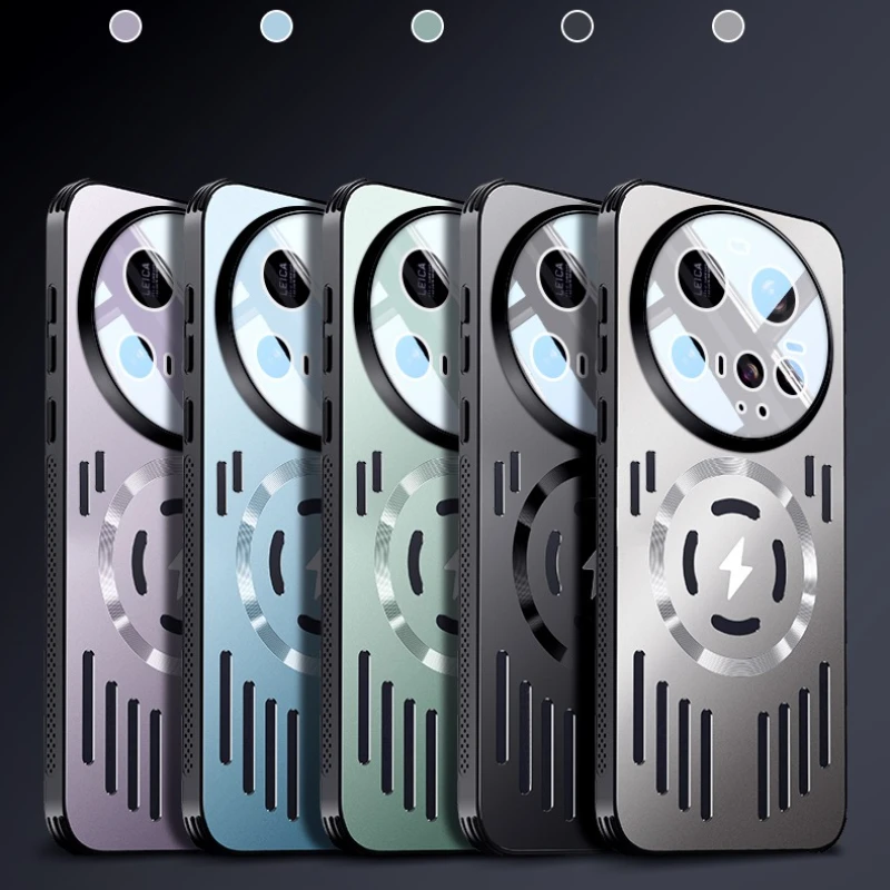 Premium Metal Heat Dissipation Magnetic Shockproof Case - Aluminum Alloy Hard Cover