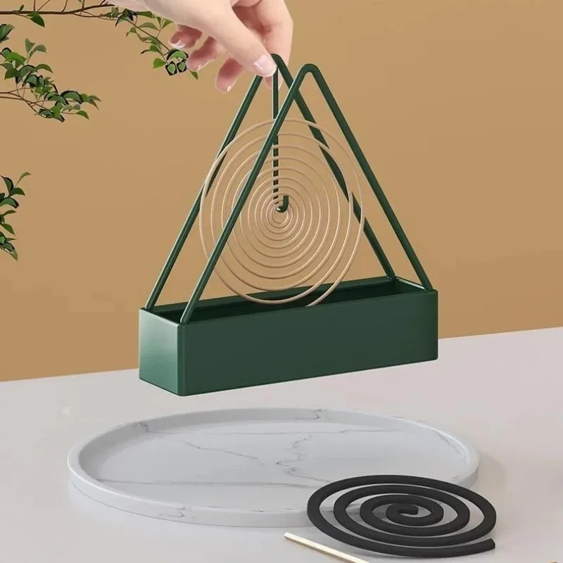 Incense Holders Coil Incense Burner Frame Iron Mosquito Coil Holder Modern Repellent Incense Rack for Household Bedroom Patio