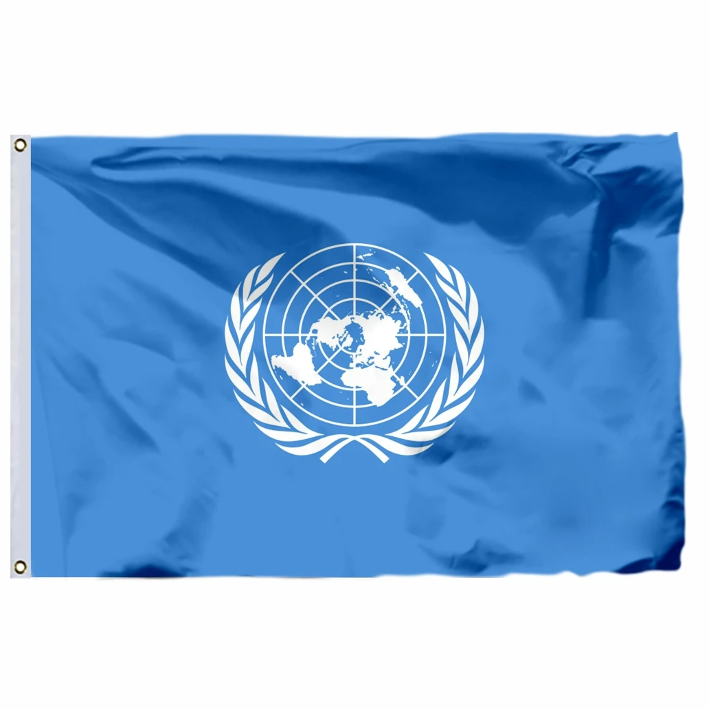 国連  旗　フラッグ　レプリカ 国連国連旗90 × 150センチメートル3x5ft iaeaフラグユネスコと