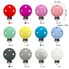 1pcs Round Silicone Pacifier Clips Solid No-Rusty Silicon DIY Baby Chew Dummy Chain Clasps Adapter 6