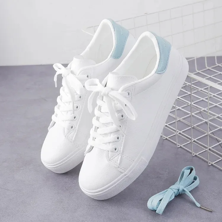 Women's Vulcanize Shoes Fashion Shoes  Spring New Casual Classic Solid Color PU Leather Shoes Women Casual White Shoes Sneakers 2