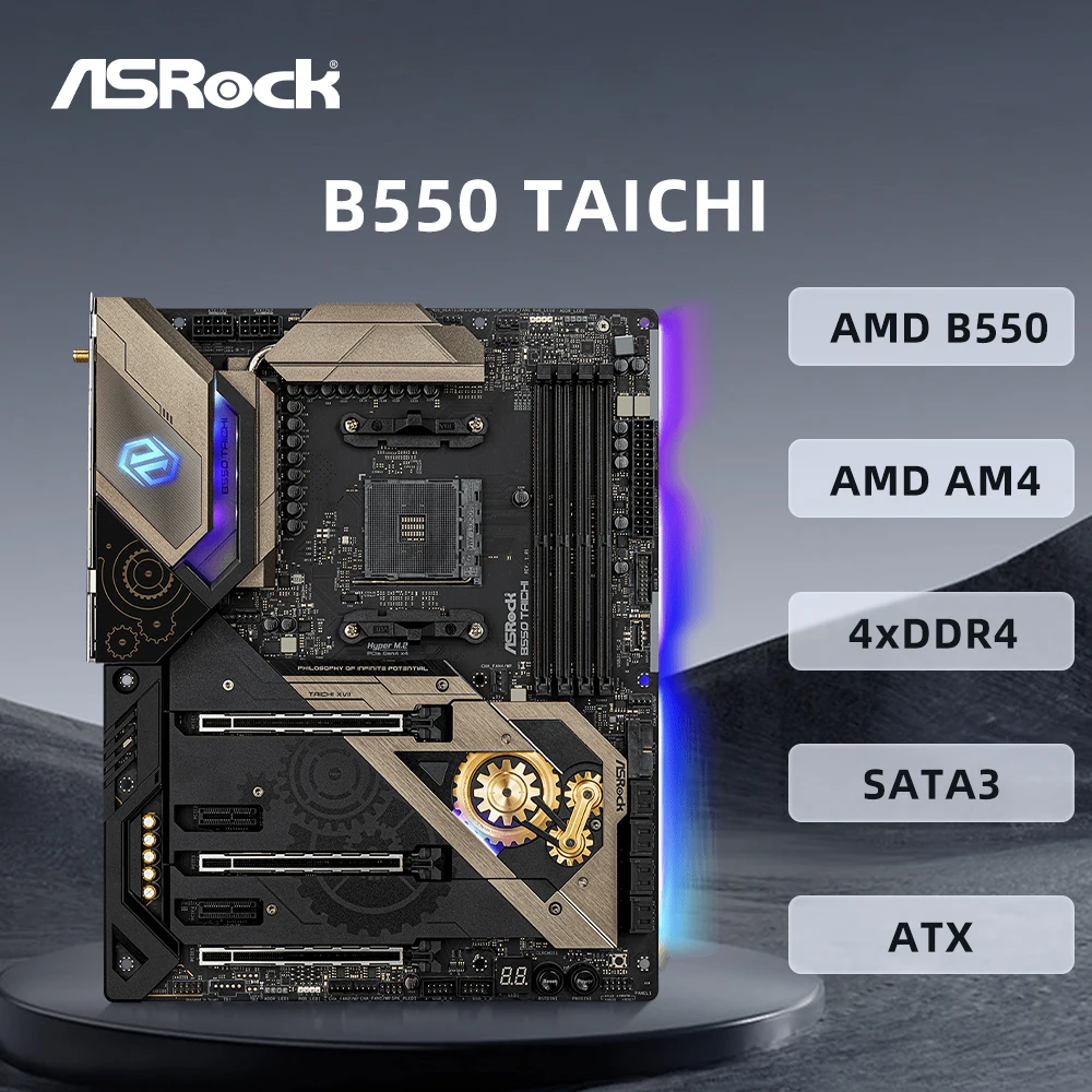 ASRock B550 TAICHI Motherboard Support AMD Ryzen 9 5950X