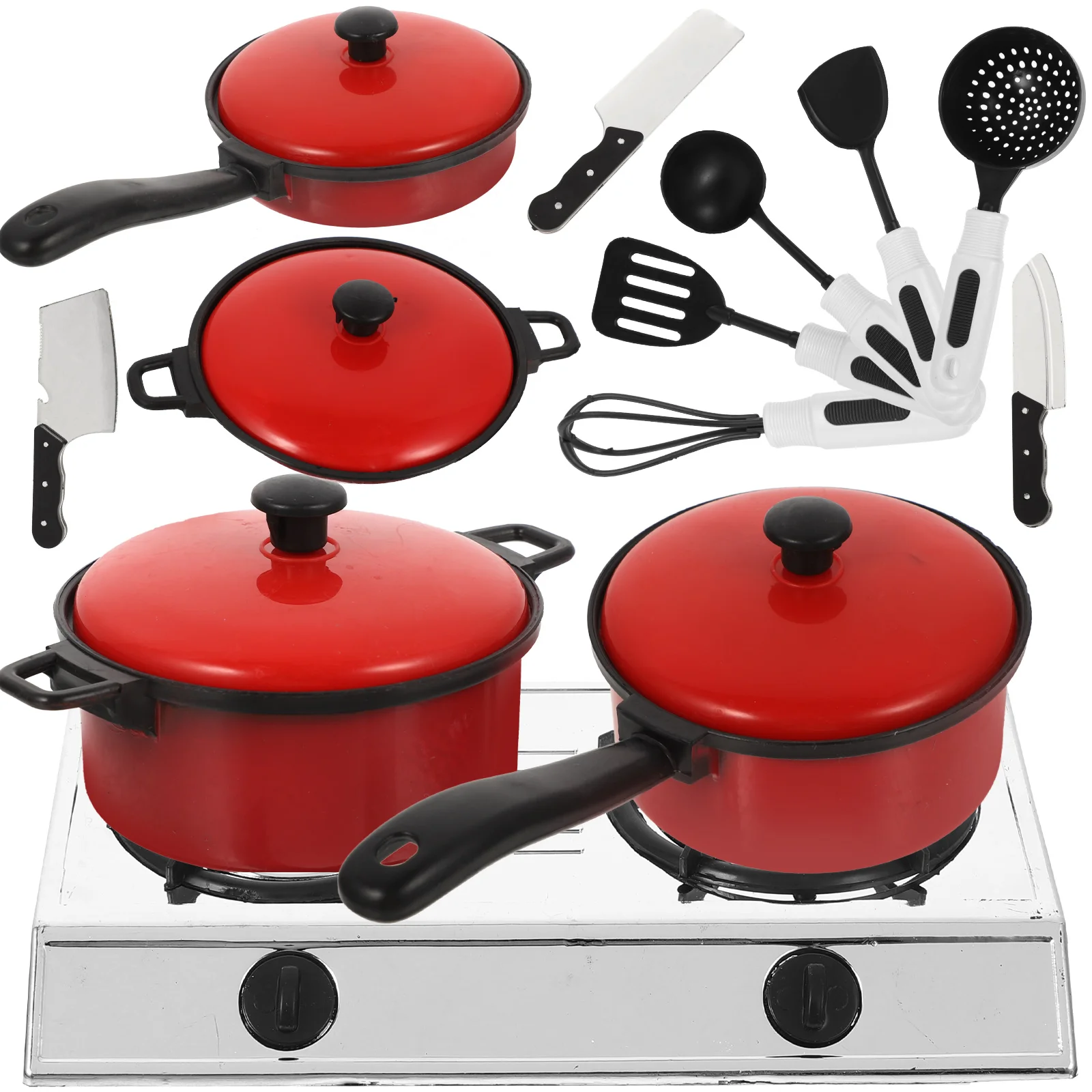 Kids Classic Pretend Play Kitchen Toys Children Funny Simulation Utensils Cooking Pots Dishes House Game Baby Gifts 4