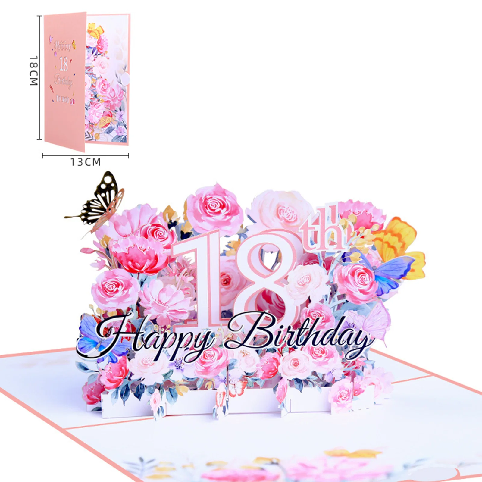 

Party Supply Card Birthday Gift For Friend Different Ages Cards Family Member Flower Design Paper Perfect Gift Surprise