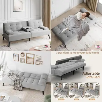 Modern Convertible Futon Sofa Bed 1