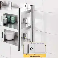 ตู้ครัวสแตนเลสอเนกประสงค์ทันสมัยแบบติดผนัง ตู้เก็บของแบบมินิมอล ตู้ครัวแขวนผนัง 2