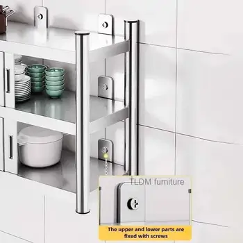 ตู้ครัวสแตนเลสอเนกประสงค์ทันสมัยแบบติดผนัง ตู้เก็บของแบบมินิมอล ตู้ครัวแขวนผนัง 2