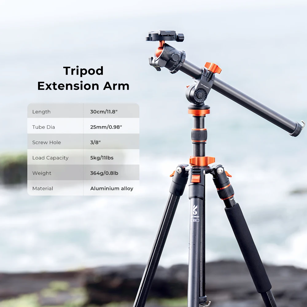 Camera Tripod Camera Tripod Mount Adapter K&F Concept Upgrade 360 Degree Rotatable Multi-Angle Tripod Center Column For Camera Tripod With 1/4'' 3/8'' Screw Adjustment