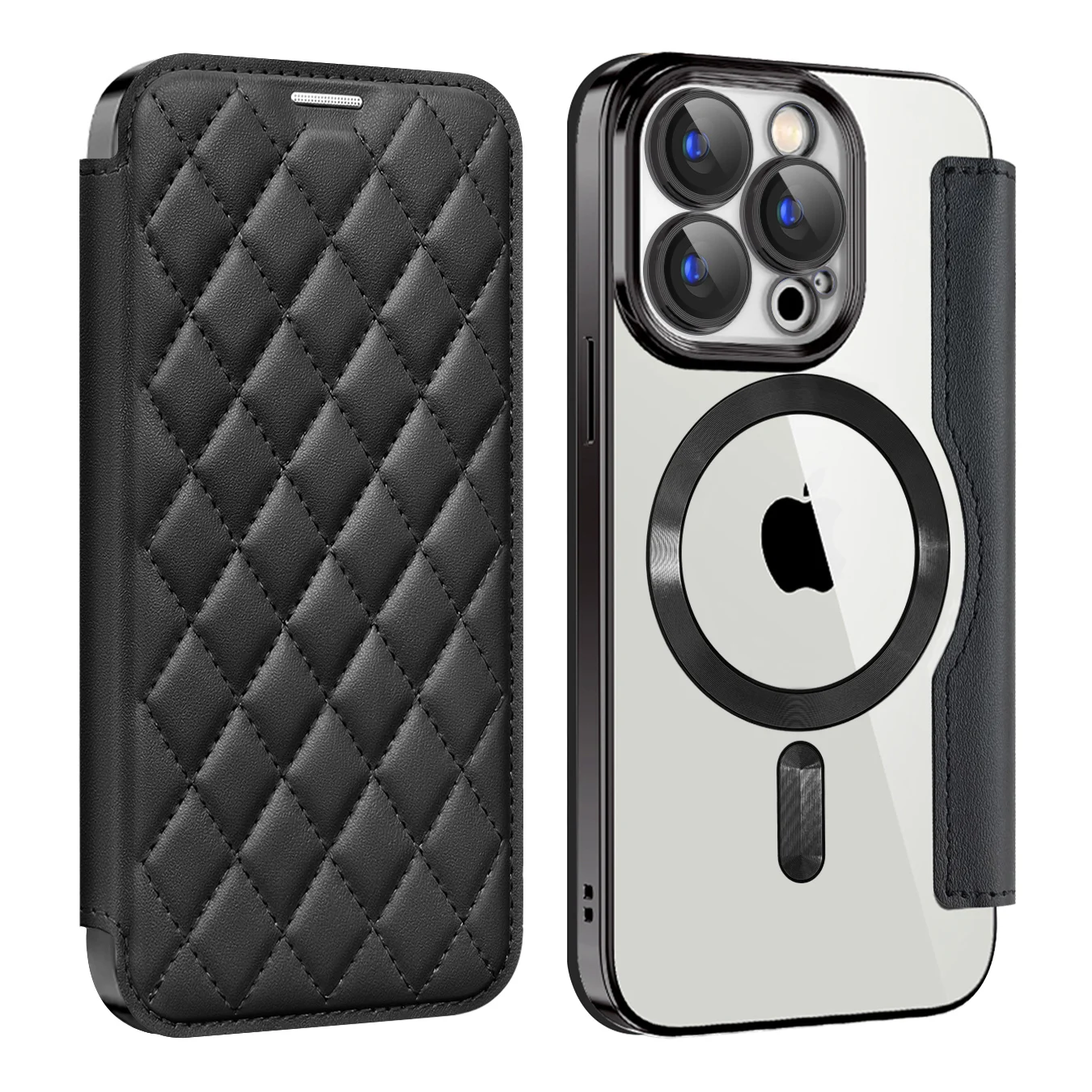 

Роскошный Шикарный кожаный чехол-кошелек Magsafe, Магнитный флип-чехол для iPhone 15 14 13 12 11 Pro Max