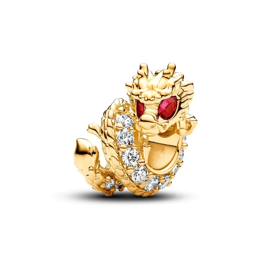 Gold Safety Chain Family Tree Giant Dragon Envelope Charm Beads Fit Original 925 Silver European Bracelet DIY Women Jewelry Gift 6