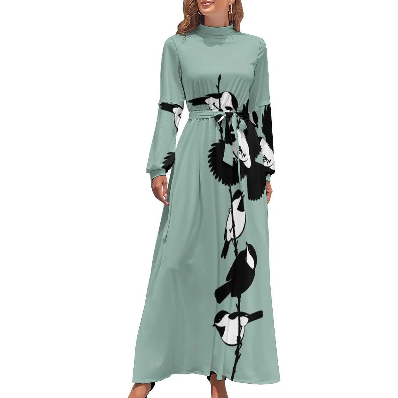 thumbnail image 1 of Vestido largo de árbol de carbonero, vestidos de lujo, ropa de mujer, vestidos de fiesta, vestido elegante para mujer, 1 of 5