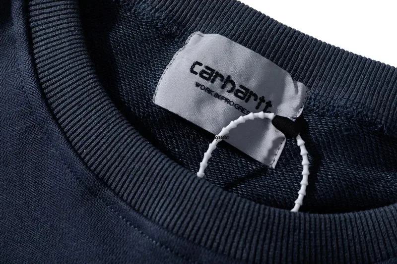 Carhartt Wip 긴팔 캐주얼 맨투맨 프린트 코튼 풀오버 상의, 남성 여성 브랜드 의류, 5 가지 색상, 가을 패션