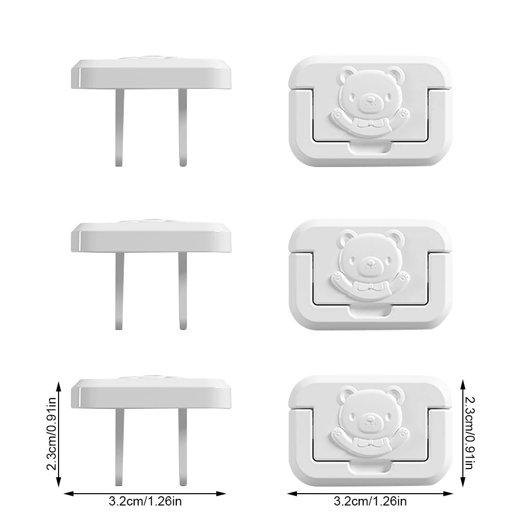 10Pcs Electric Outlet Covers Cartoon Baby Proofing Socket Guards Infant Safety Protector Safe Lock Caps Outdoor