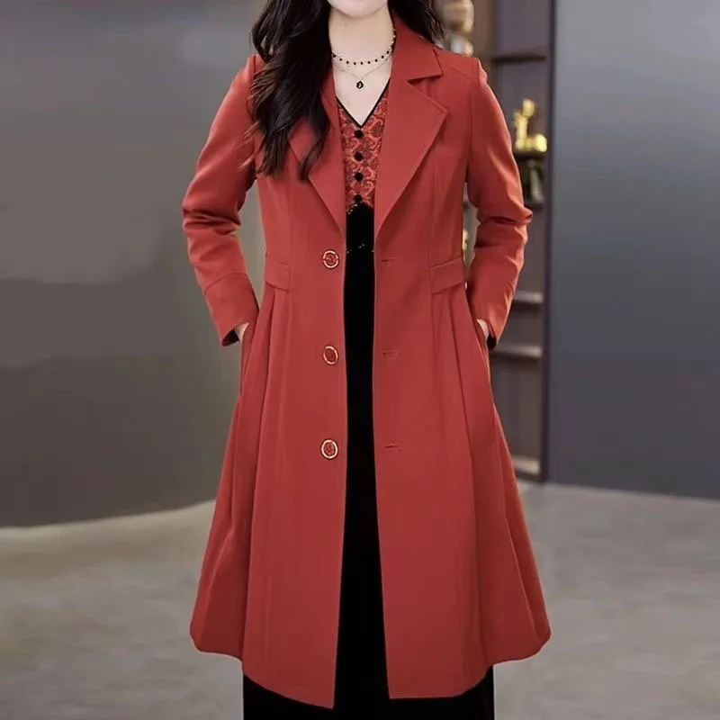 

Тренчкот женский длинный непродуваемый, модное пальто в стиле Паркер, большие размеры 5XL, весна-осень