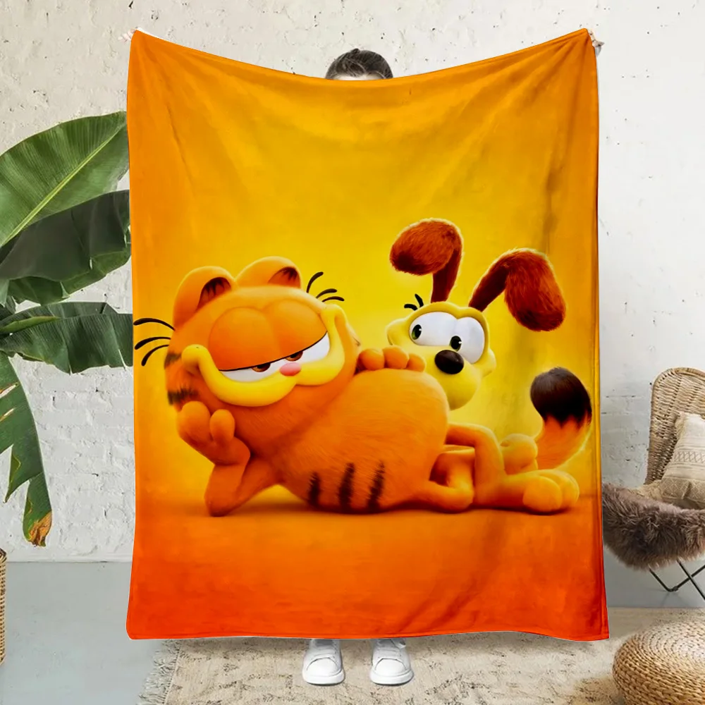 Hot Anime Cartoon Garfields Printed Blanket Picnic Blankets Warm Blanket Soft and Comfortable Blanket Home Travel Birthday Gift 4