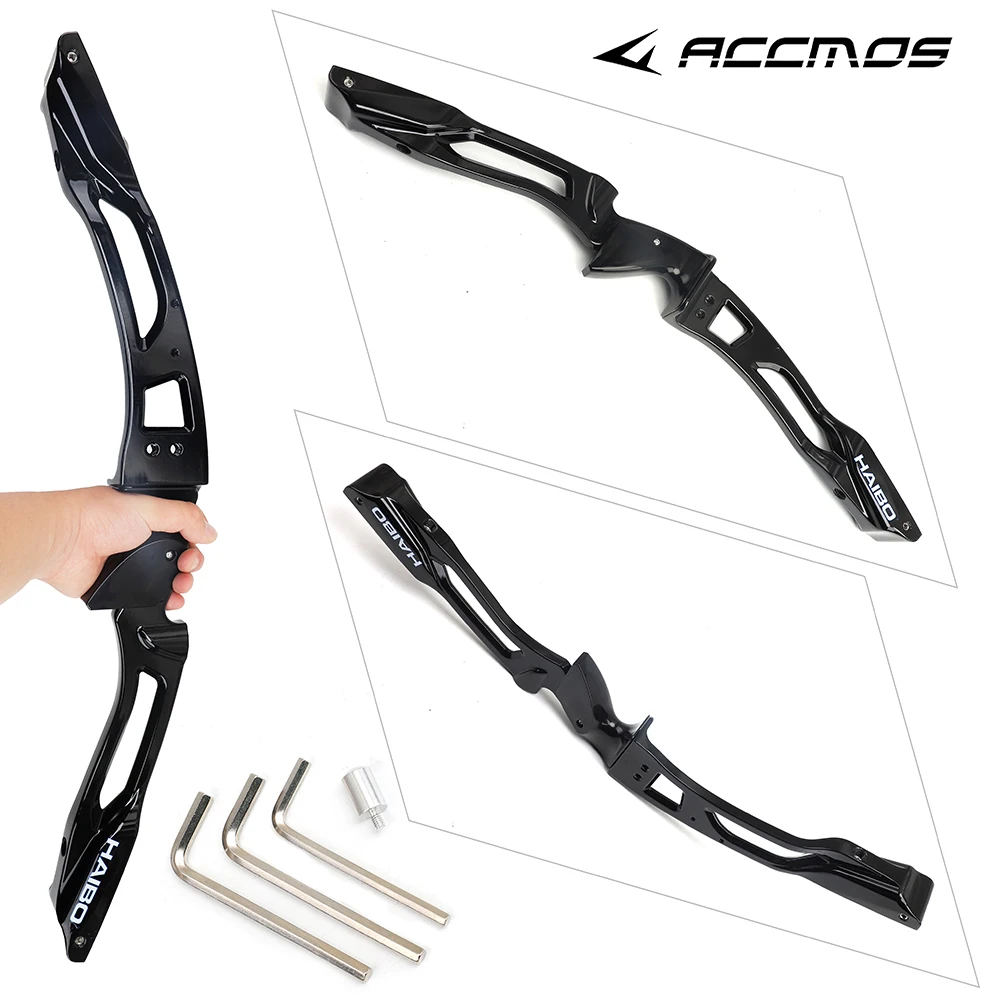 H6 Recurve Bow Riser 25 Pouces Alliage D'aluminium Haute Résistance Poignée D'arc Droite Interface ILF 5 Couleurs pour Les Choix