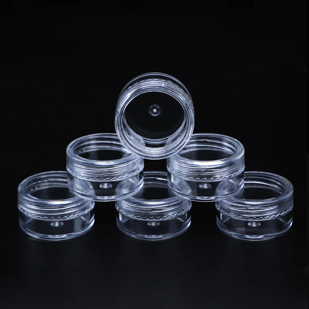빈 플라스틱 항아리 냄비, 투명 샘플 병, 아이섀도우 크림, 립 밤 용기, 휴대용 메이크업 항아리, 50 개, 100 개, 2g, 5g, 10g  Best5