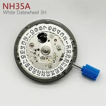 Japan Genuine NH35 Automatic Mechanical Movement High Accuracy 24 Jewels Mod Watch Replacement NH35A Date at 3:00