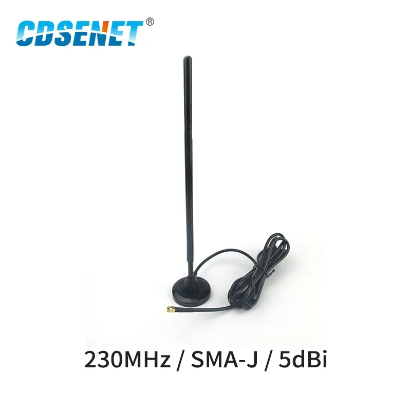 230MHz Wifi Antenna SMA-J High Gain 5dbi Magnetic Base 3m Feeder External Cable Sucker Omnidirectional Wifi Antenna Aerial vehicle station base station feeder 50 7 coaxial cable pure copper lead antenna connection 20 meters