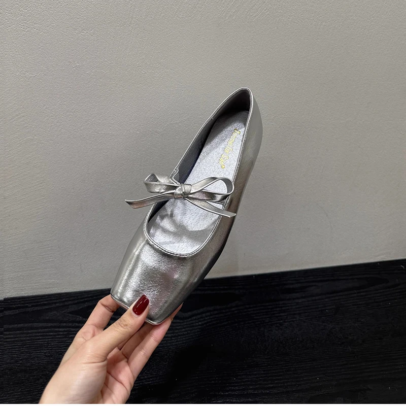 Designer Spring Flats Women's Ballet Shoes Comfort Soft Sole Shoes Outdoor Party Dress Female Slip On Shoes