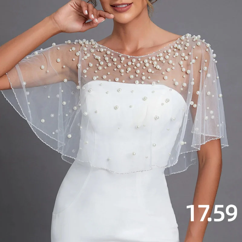 Chal De Tul Para Novia Y Disfraces – Cubrehombros Transparente Con Circunferencia De 25 Cm, Ideal Para Bodas, Baile Y Carnaval