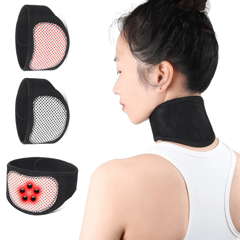 

2PCS Tourmaline Magnetic Therapy Neck Pain Massager Cervical Vertebra Protection Support Spontaneous Heating Belt for Men Women