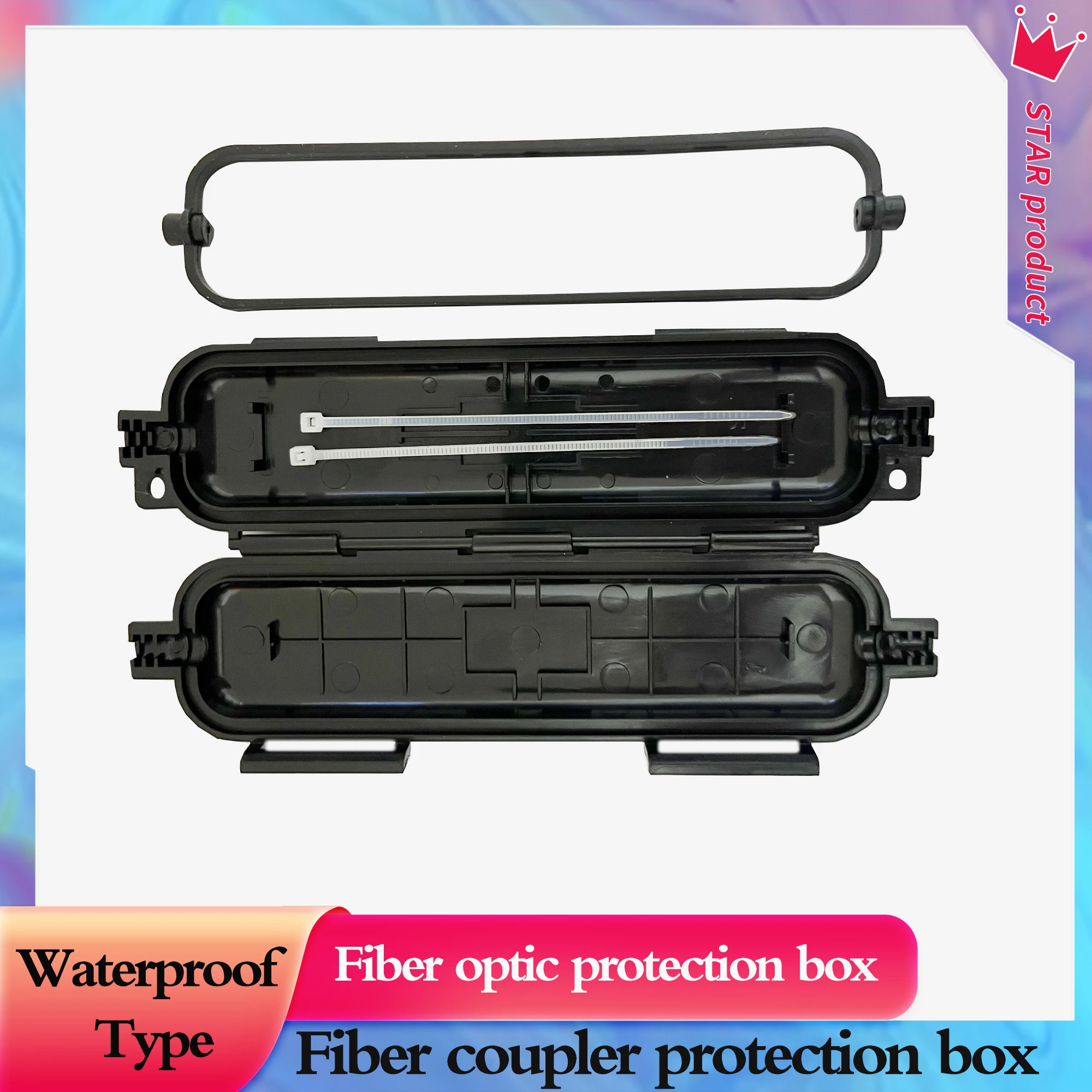 20PCS Optic Fiber Fused Optical Cable Protection Box Free Shipping FTTH Drop Cable rotection Box Waterproof Protected Box 1 4 junction box for drop cable ftth connection tube optical fiber furcate 4 core branch device free shipping elink 100pcs