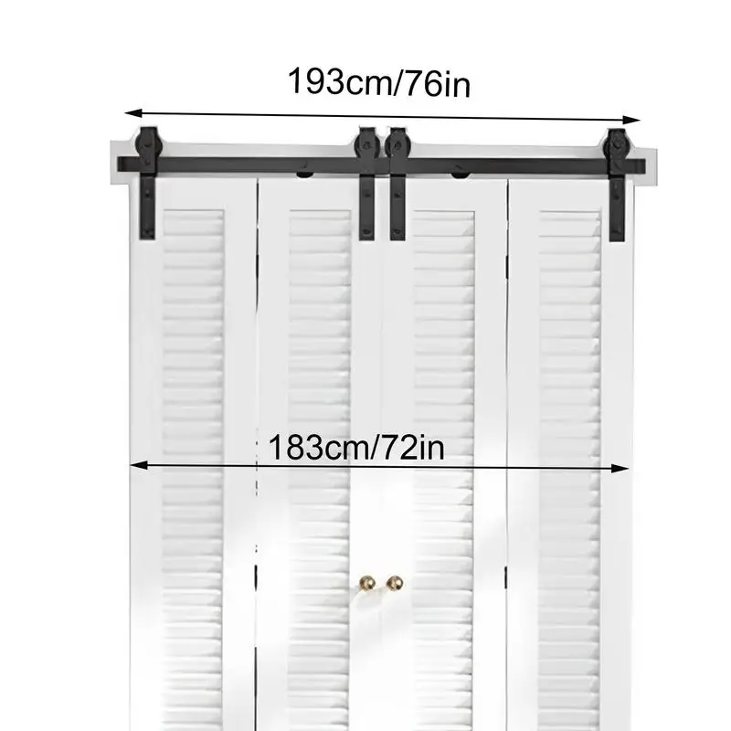 Rail Sliding Barn Door Carbon Steel Hardware Kits Set Rail Sliding Barn Door Hardware Floor Guide Warehouse