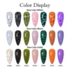 12PCS/SET Crackle Nail Polish Gel Set Green Cracking Nail Lacquer Quick Dry Gel Hybrid With Base Top Coat  Manicure Varnish Kit 3