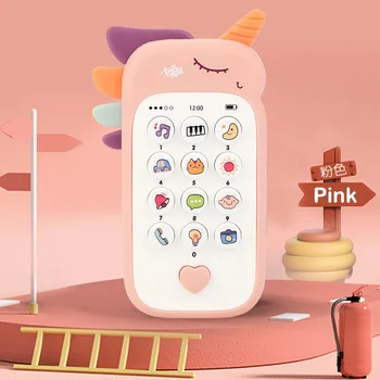 Baby Phone Toy Music Sound Telephone Sleeping Toys With Teether Simulation Phone Kids Infant Early Educational Toy Kids Gifts 7
