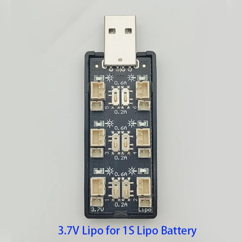 Chargeur Batterie Drone 1S 6CH LiPo/LiHV Carte Adaptateur