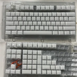 Pink Jello Crystal Translucent Keycap (White with Glitter)